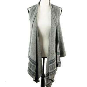 Bob Timberlake Gray Ruana Waterfall Sweater Vest